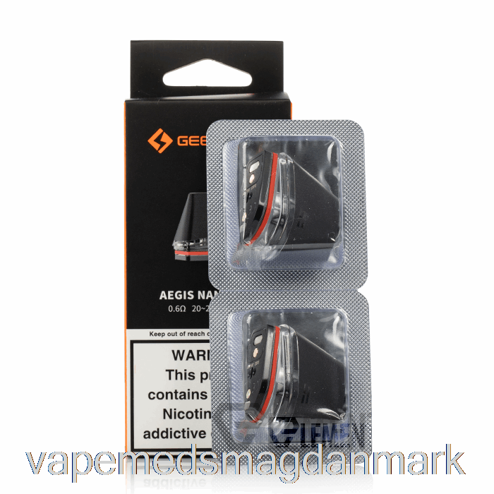 Vape Juice-nørd Vape Aegis Nano-erstatningsbælge 0,6 Ohm Mesh-bælge